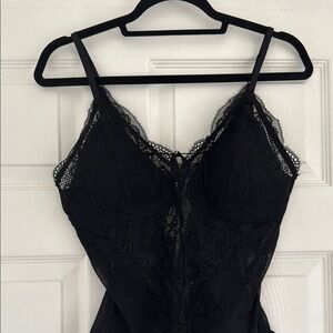 Elegant Black Lace Bodysuit